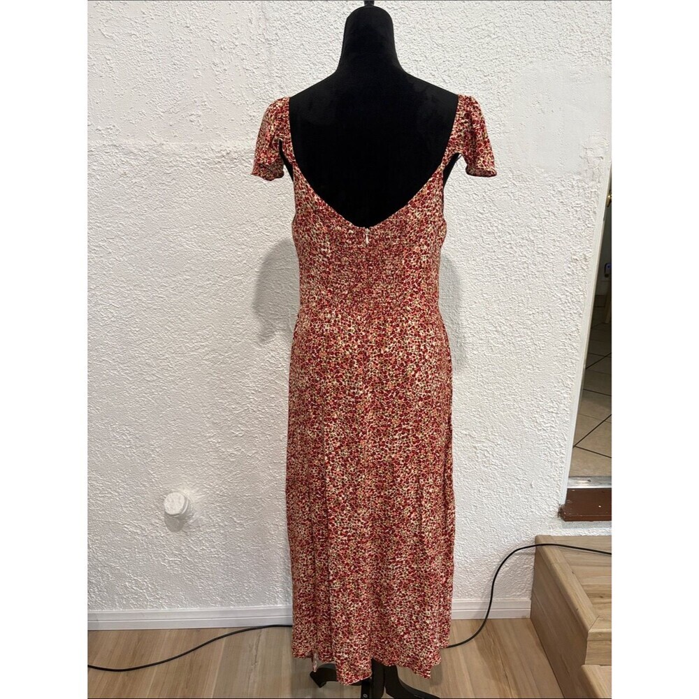 Reformation Rust Floral Midi Dress - Picture 3 of 12